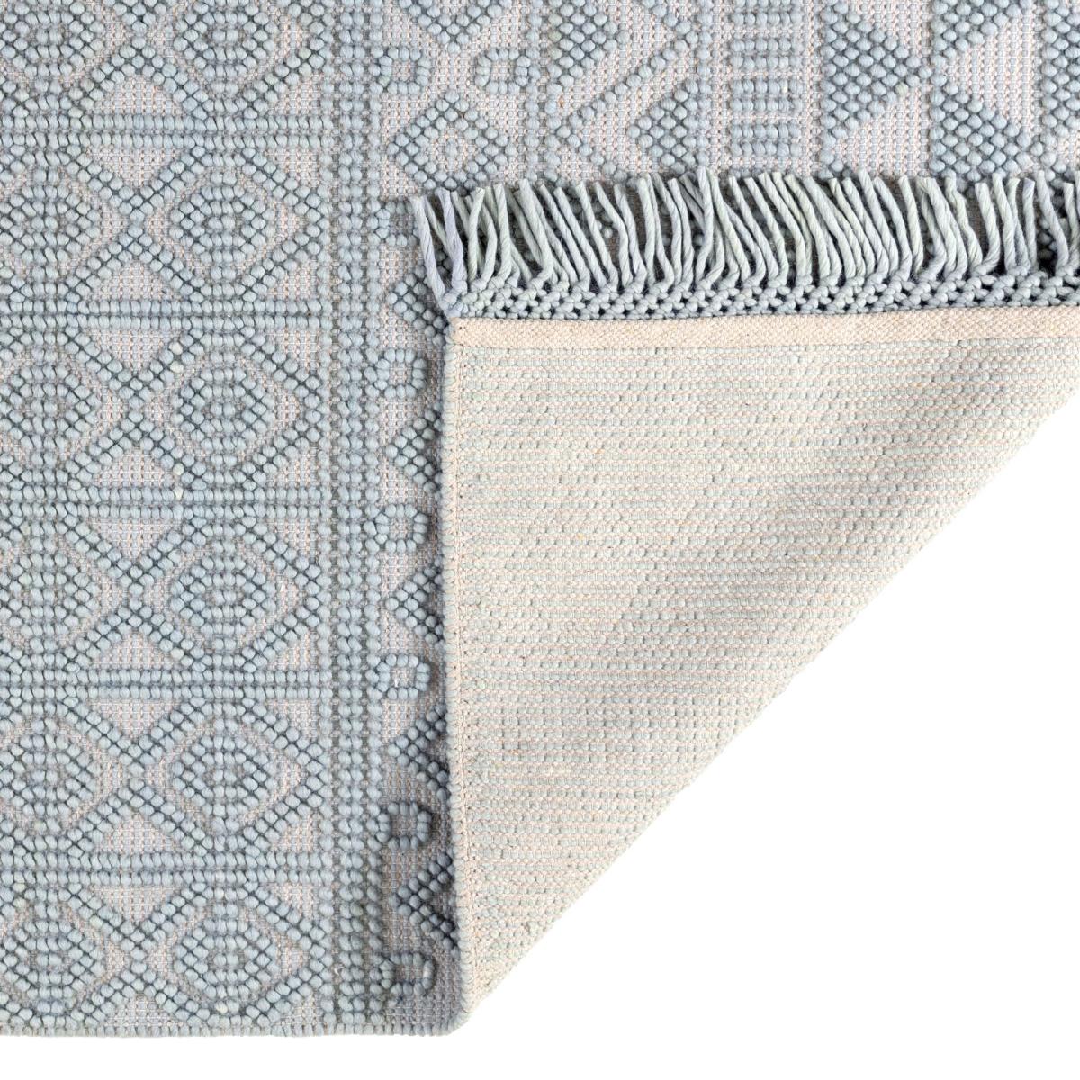 ANYA01 Boho Geometric Zig Zag Rug in Duck Egg Blue&nbsp;160x220cm – image 4