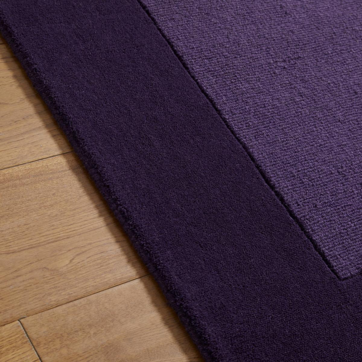 Colours Bordered Wool Rug in Purple120x170cm – image 2