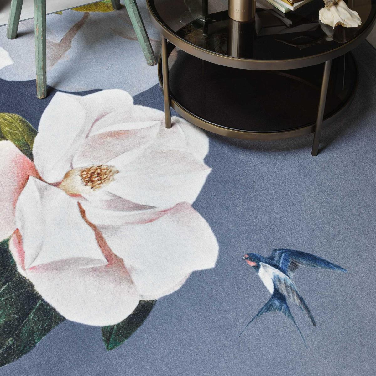 Opal Grey Floral Printed Rugs 53704 by Ted Baker – image 2