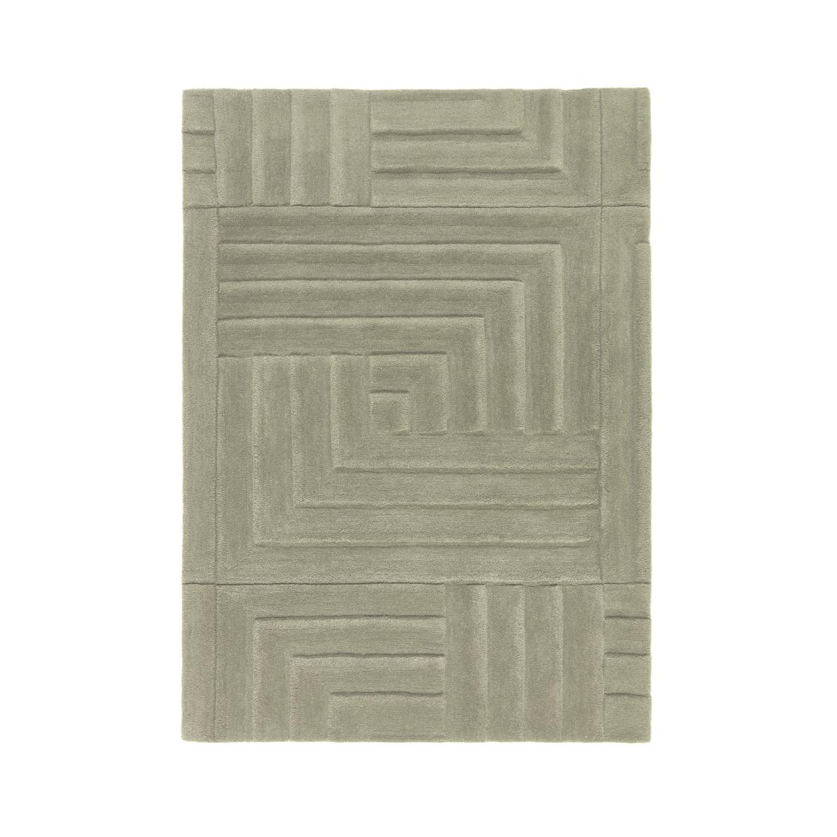Maze Geometric Wool Rugs in Olive Green&nbsp;160x230cm – image 5