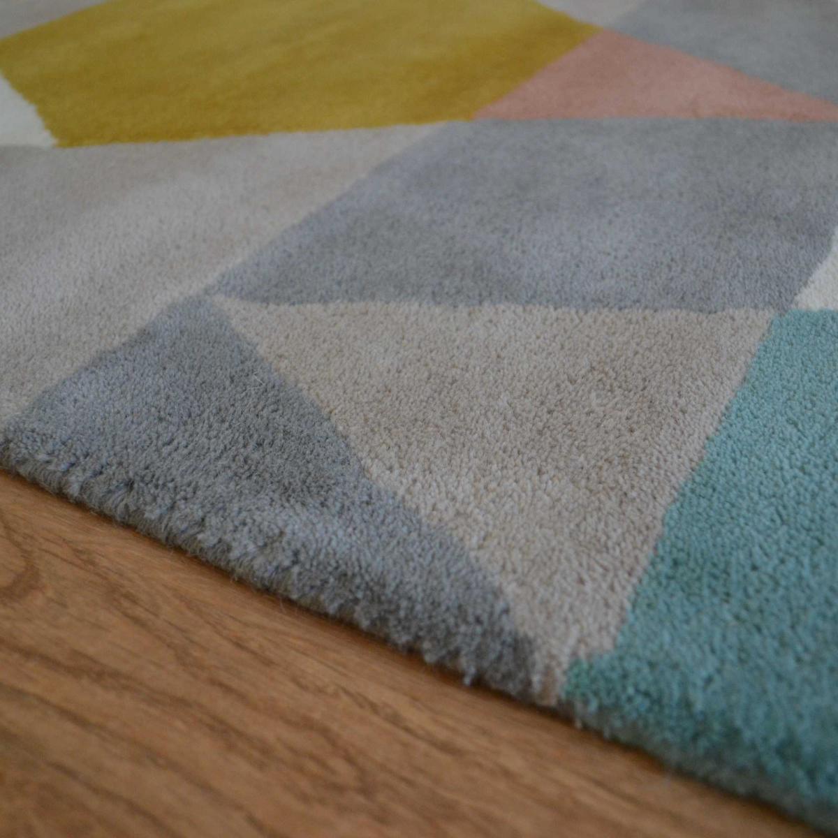 Estella Vases 89502 Wool Geometric Runner Rugs in Multi 67x230cm – image 3