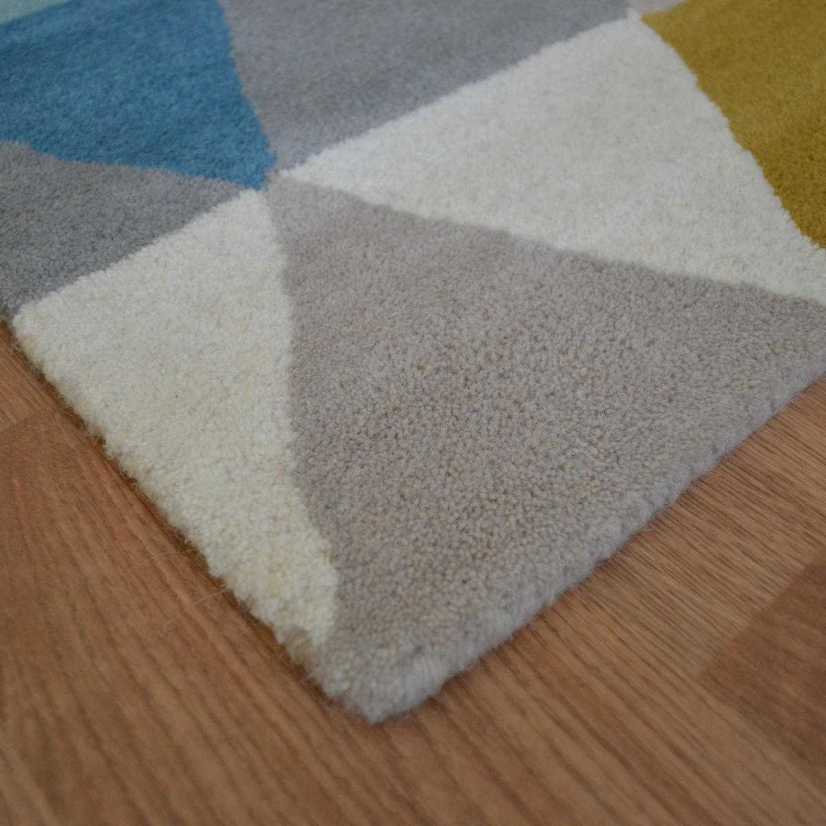 Estella Vases 89502 Wool Geometric Runner Rugs in Multi 67x230cm – image 4