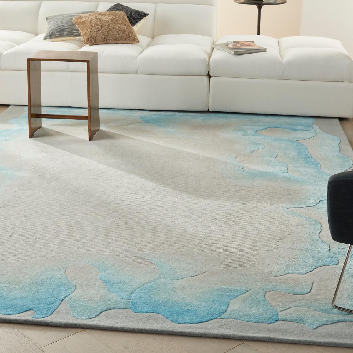 Prismatic Abstract Rugs PRS22 by Nourison in Sea Mist Blue302x424cm – image 1
