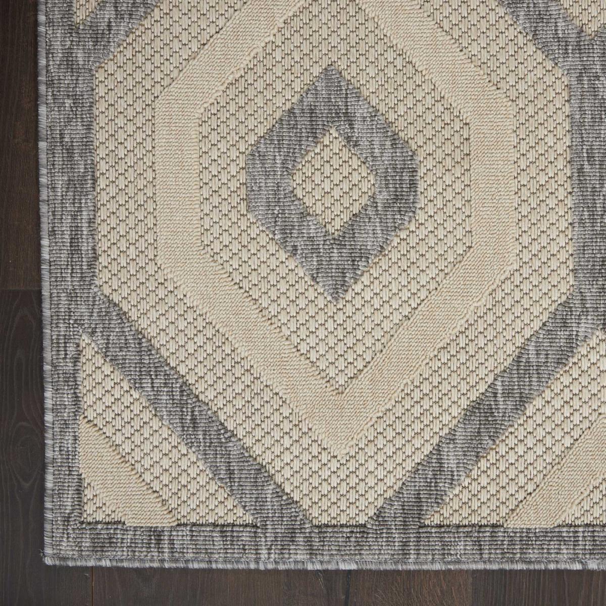 Cozumel CZM02 Indoor Outdoor Geometric Hallway Runner Rugs in Cream 66x229cm – image 3