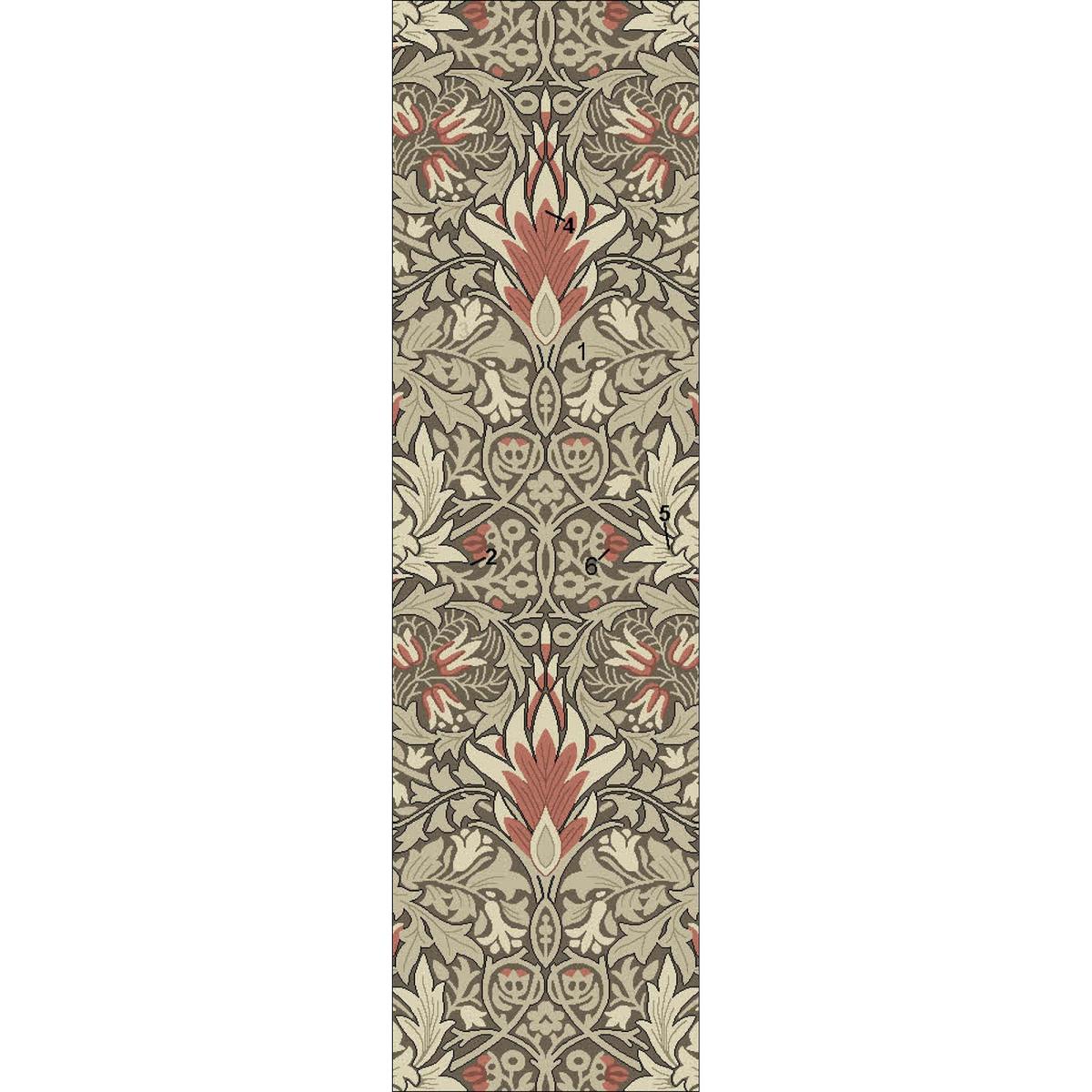 Snakeshead Runner Rugs 127200 in Chocolate Spice by William Morris 67x230cm – image 4
