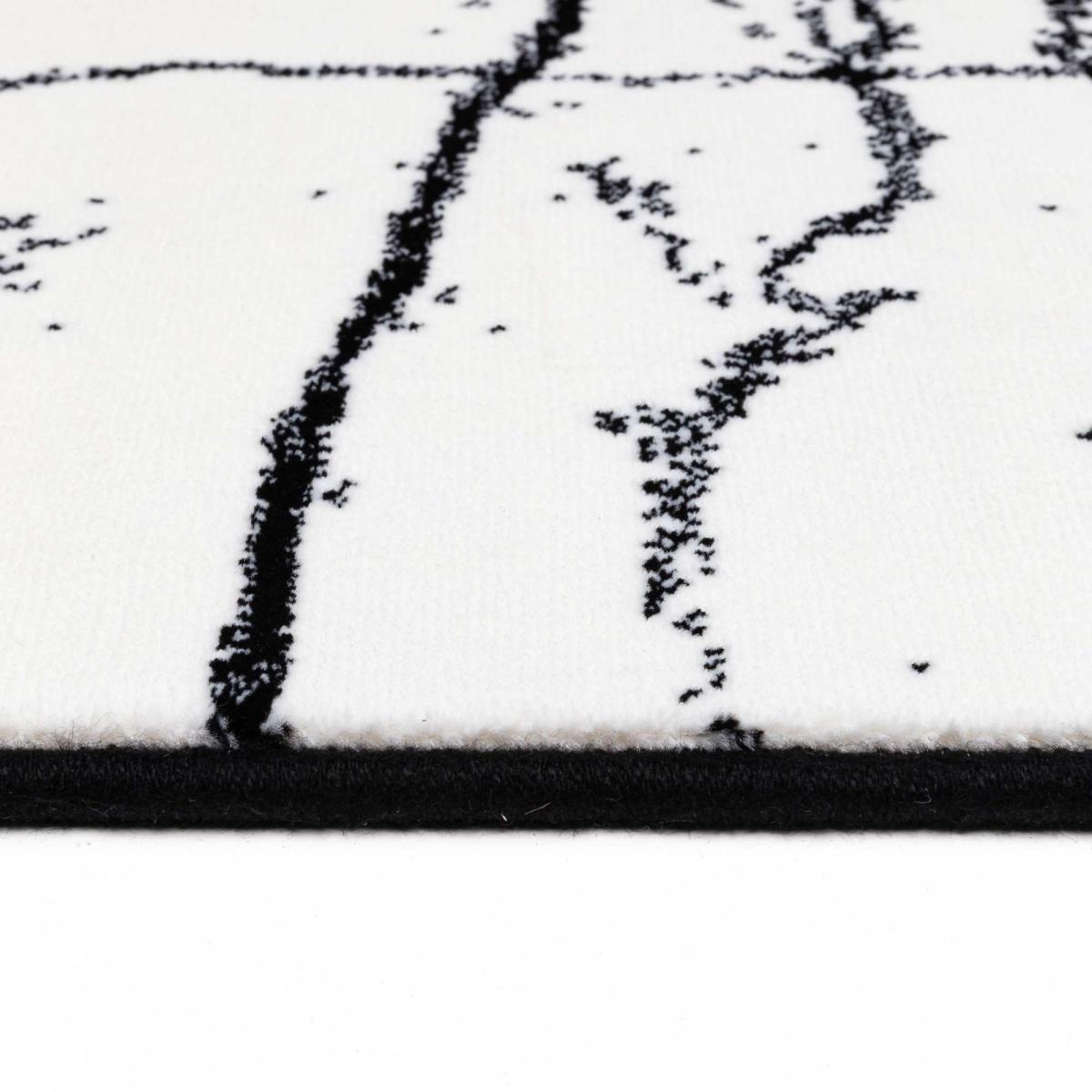 Tiago 46311 AF100 Marble Rugs in Monochrome White – image 2