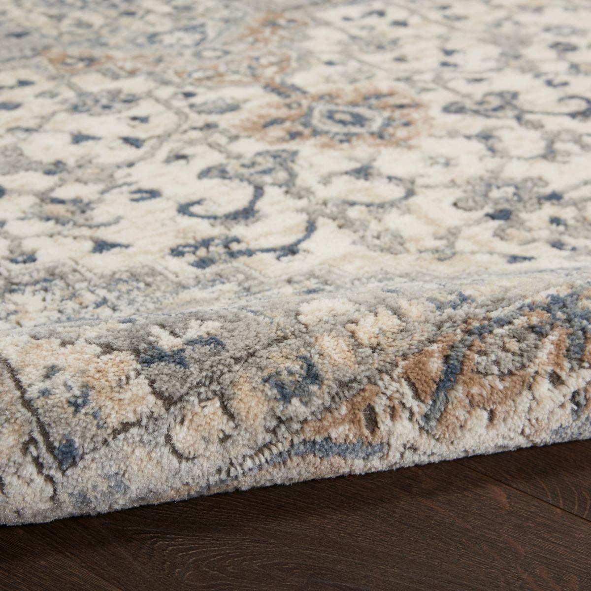 Quarry QUA05 Traditional Distressed Rugs in Ivory Grey201x290cm – image 3