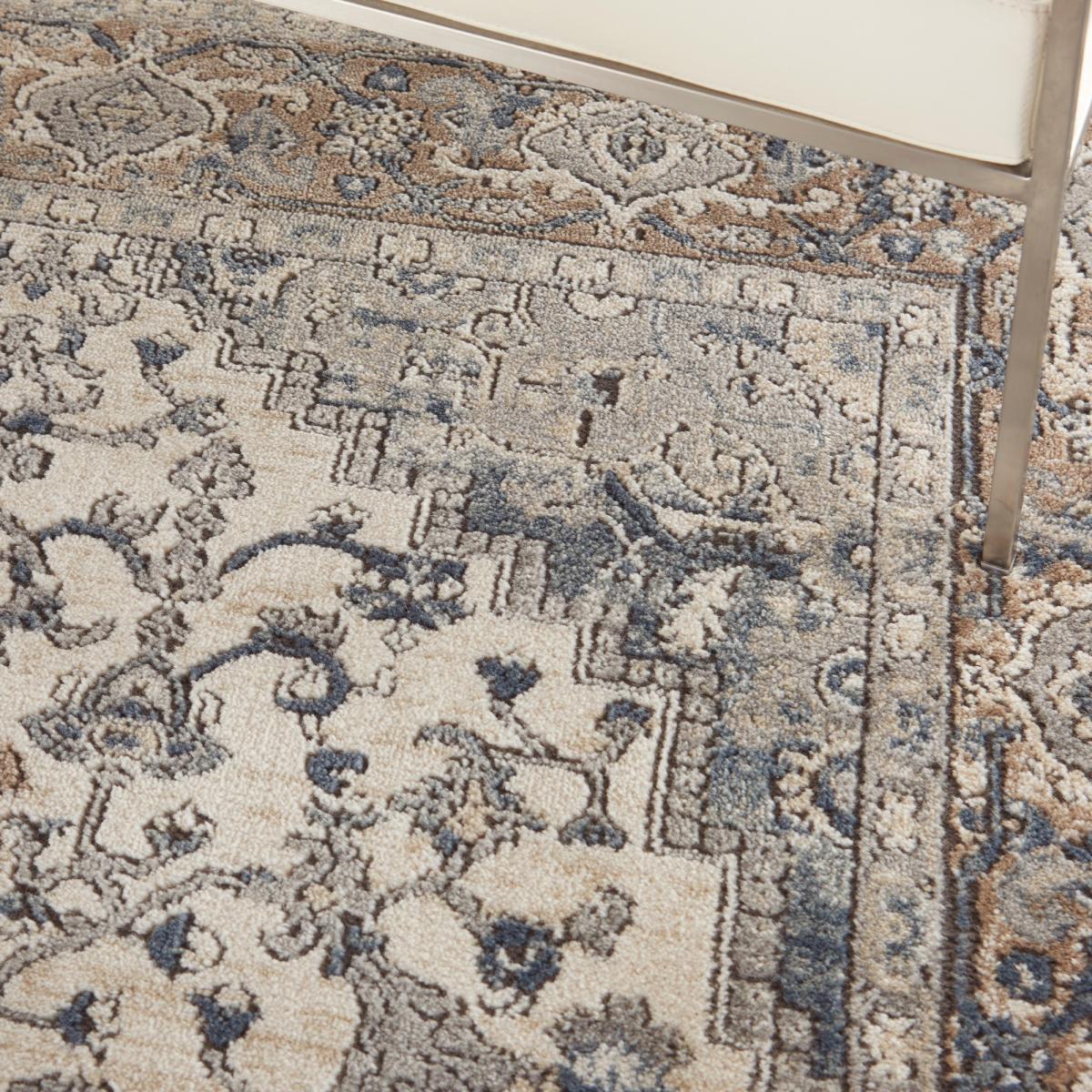 Quarry QUA05 Traditional Distressed Rugs in Ivory Grey201x290cm – image 4