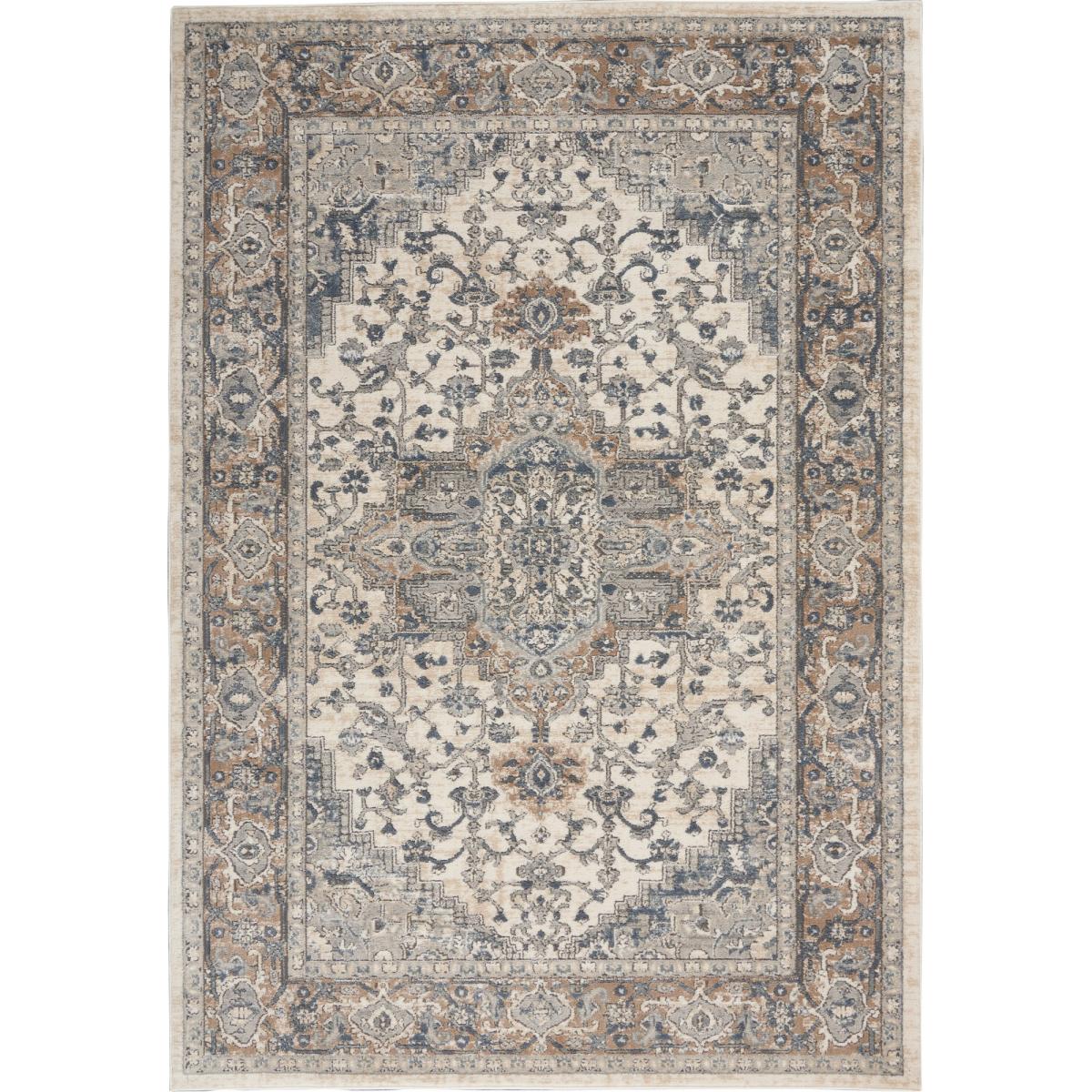 Quarry QUA05 Traditional Distressed Rugs in Ivory Grey201x290cm – image 5