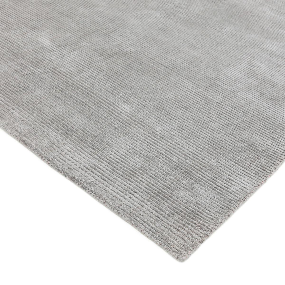 Reko Plain Vicose Rugs in Silver Grey 160x230cm – image 2