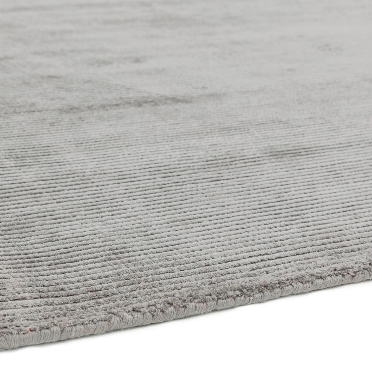 Reko Plain Vicose Rugs in Silver Grey 160x230cm – image 4