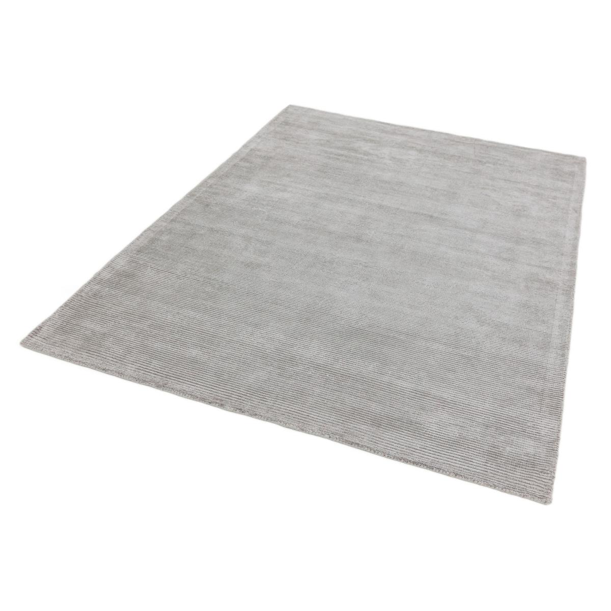 Reko Plain Vicose Rugs in Silver Grey 160x230cm – image 5