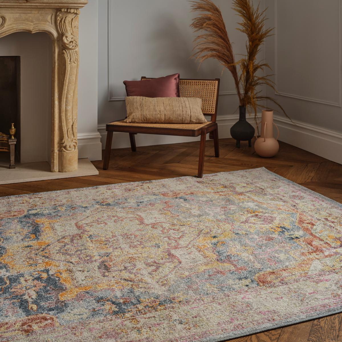 Flores Azin FR01 Traditional Persian Medallion Rugs in Multi – image 1