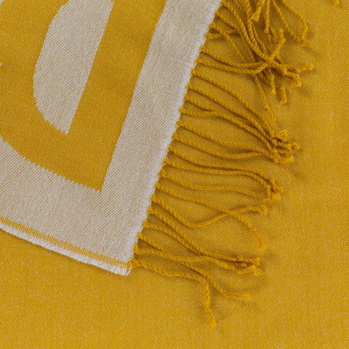 Engineered Tassel Throw By DKNY in Mustard White&nbsp;127x152cm – image 4