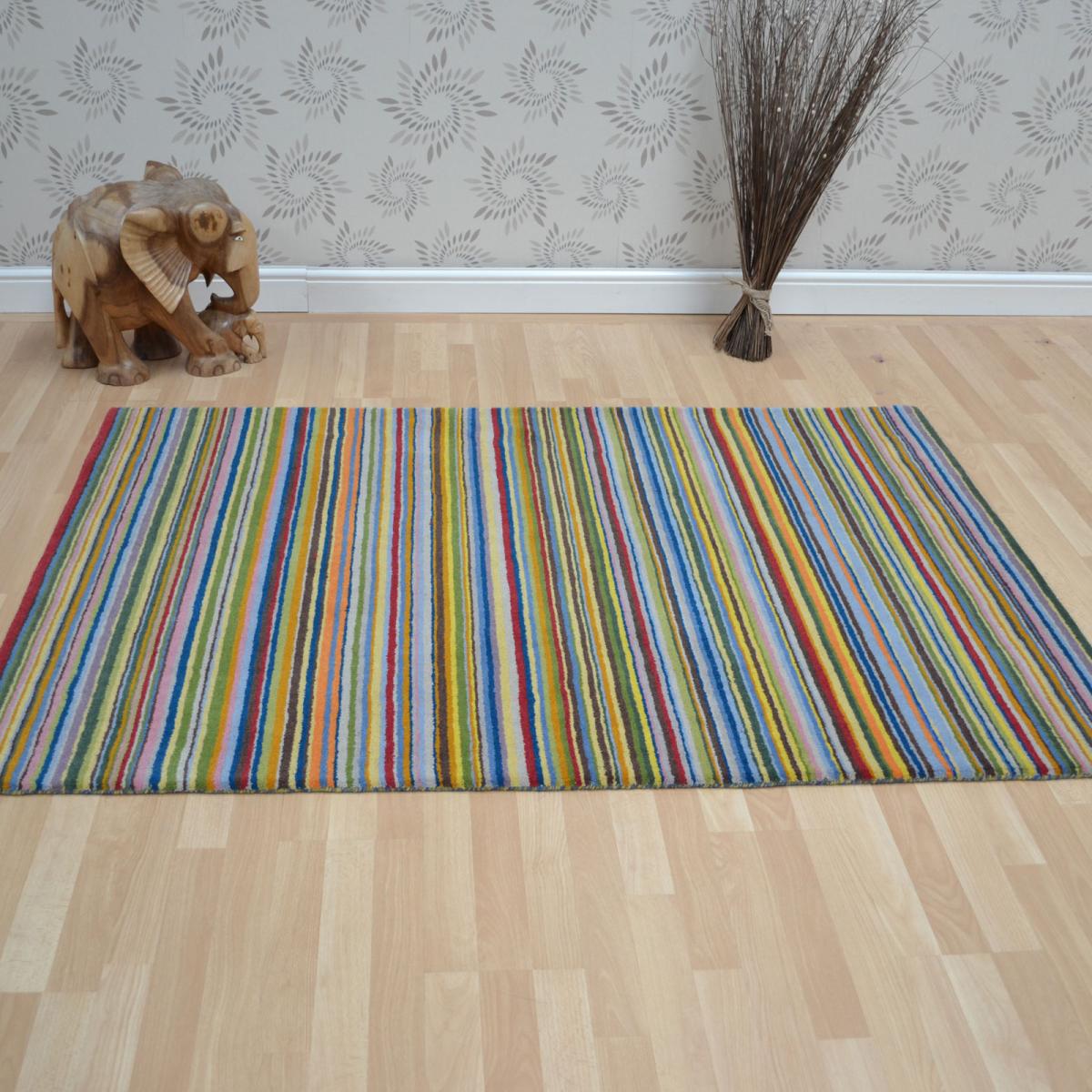 Wool Stripes Wool Rugs in Multi 200x300cm – image 4