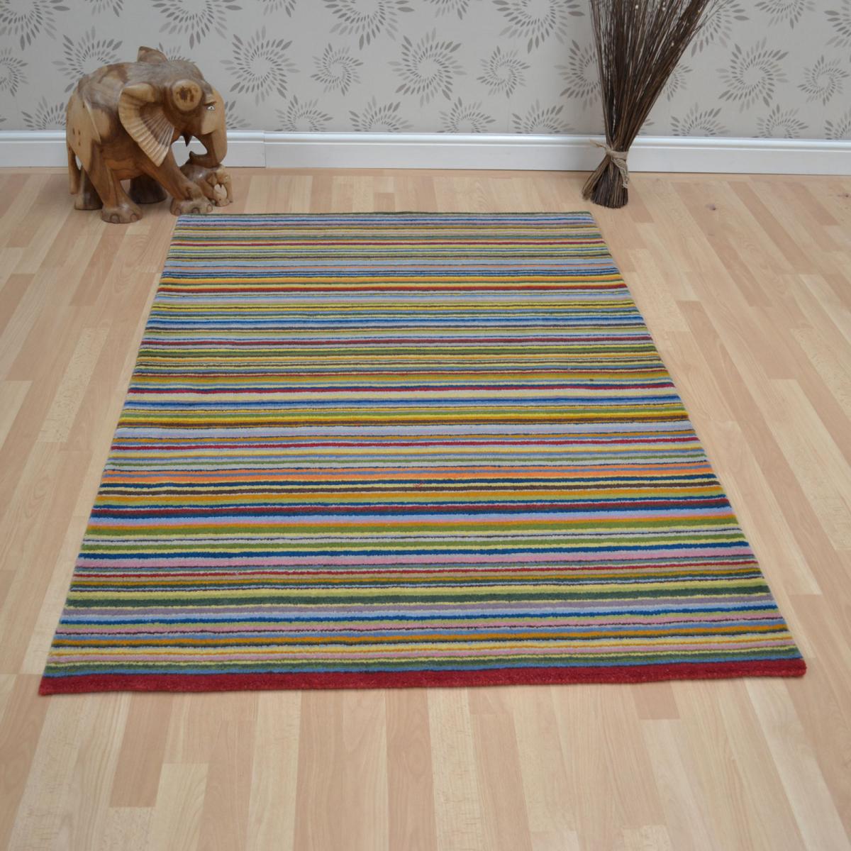 Wool Stripes Wool Rugs in Multi 200x300cm – image 5