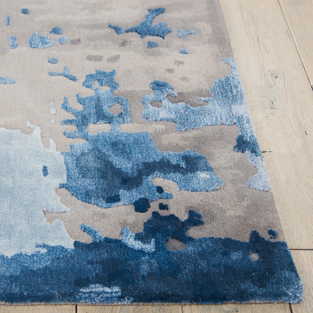 Prismatic Modern Abstract Rugs in PRS10 Blue Grey by Nourison 259x351cm – image 3