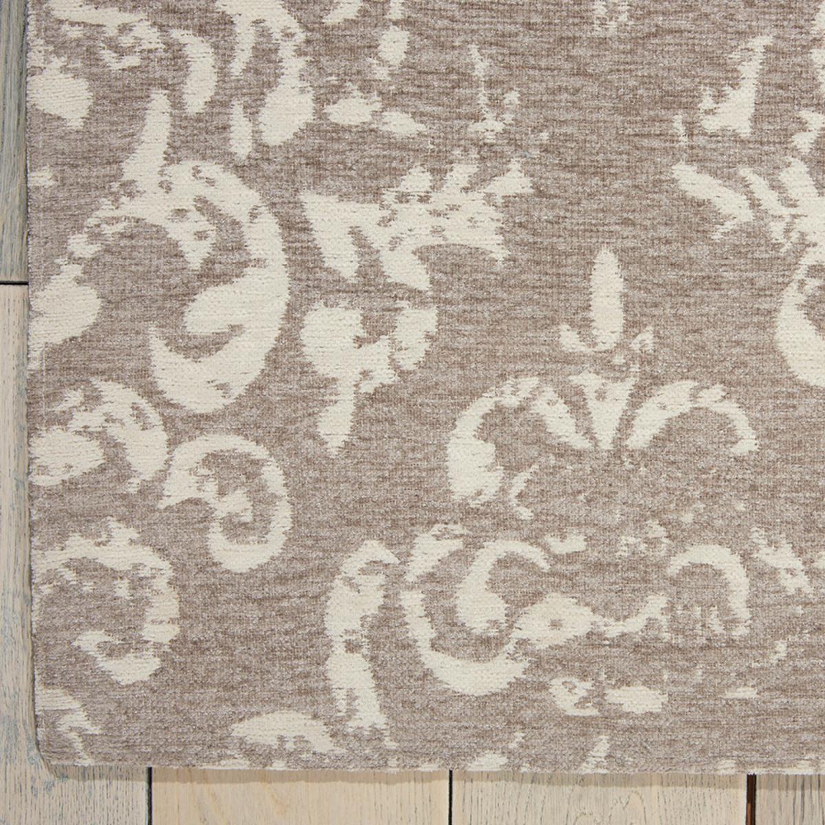 Damask Rugs DAS03 in Ivory and Grey by Nourison – image 1