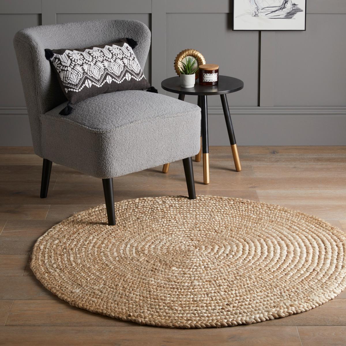 Heaton Circular Round Jute Rugs in Naturelle 60x60cm – image 3