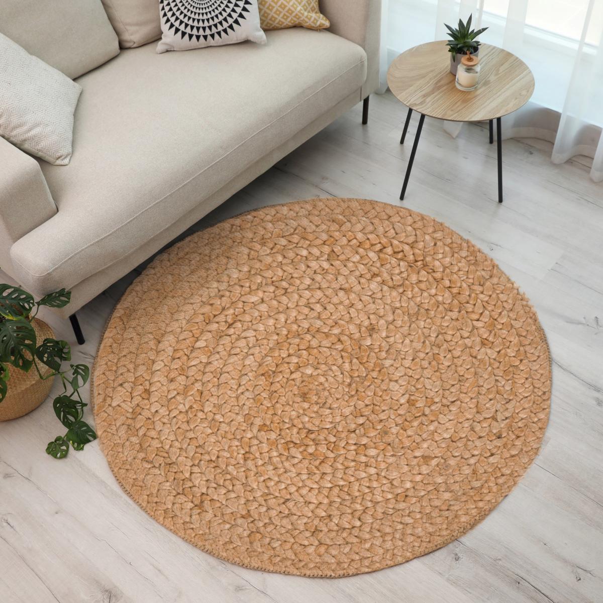 Heaton Circular Round Jute Rugs in Naturelle 60x60cm – image 1