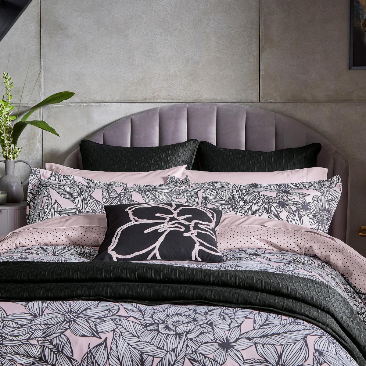 Vietnm Floral Bedding Duvet Cover and Pillowcase by Ted Baker in Soft Pink 200x200cm – image 2
