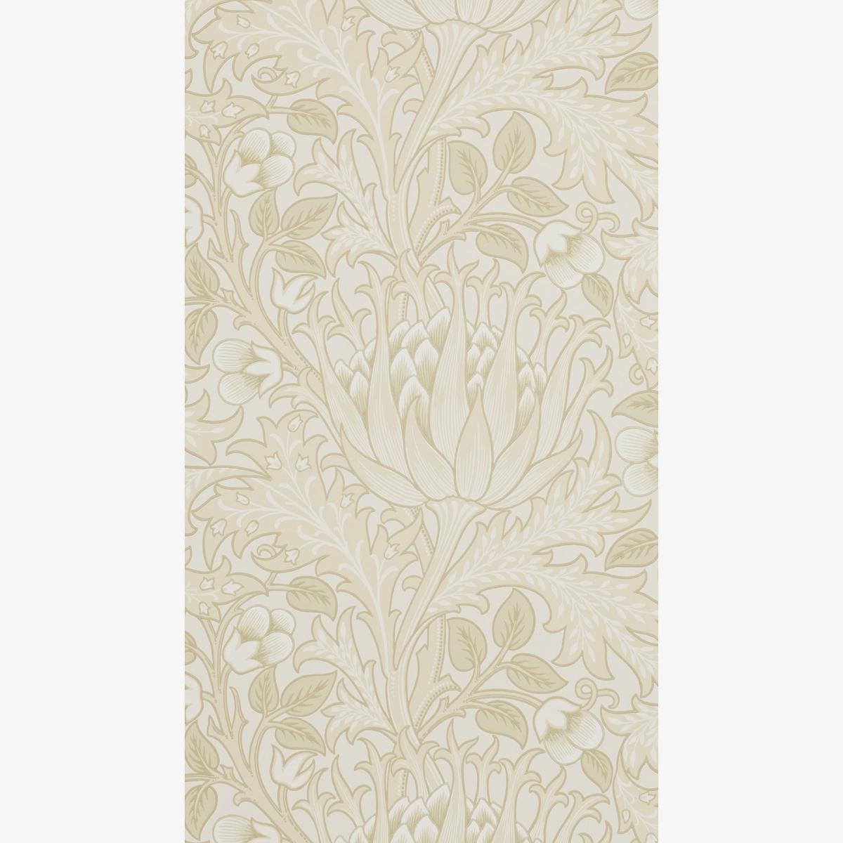 Artichoke Wallpaper 210353 by Morris & Co in Vellum Beige Roll