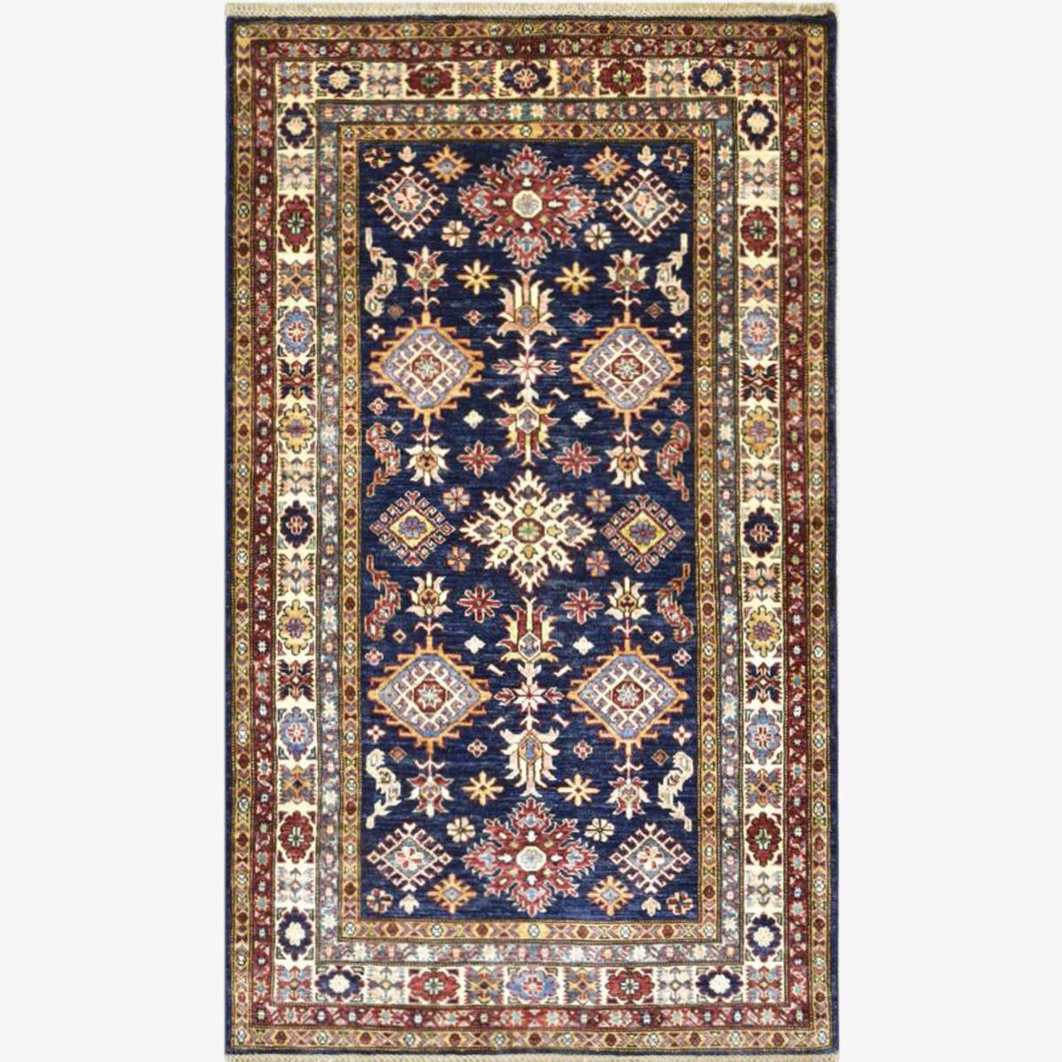 Supreme Kazak 48435 Hand Knotted Wool Rug in Multicolours119x195cm