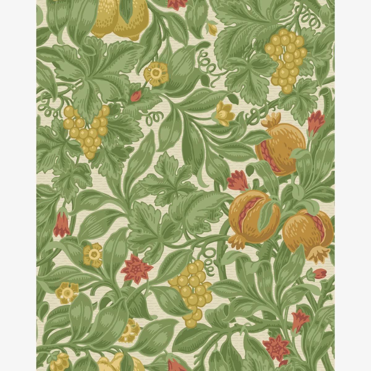 Vines of Pomona Wallpaper 116 2007 by Cole & Son in Ochre and Olive GreenRoll