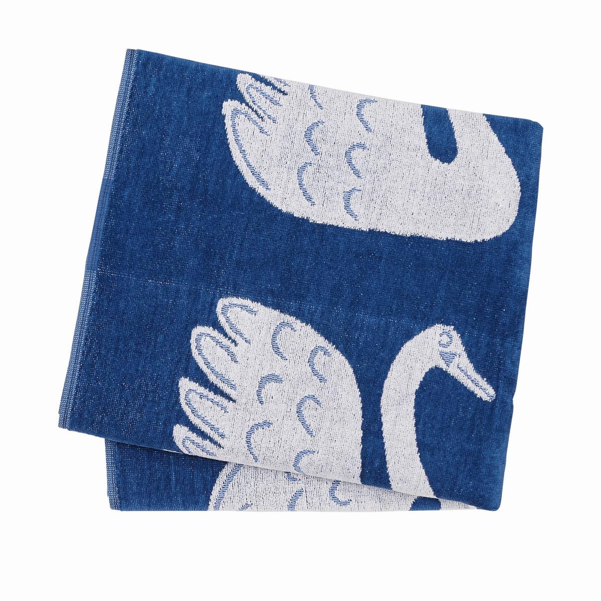 Swim Swan Swam Towels by Scion in Denim Blue40x60cm – image 2