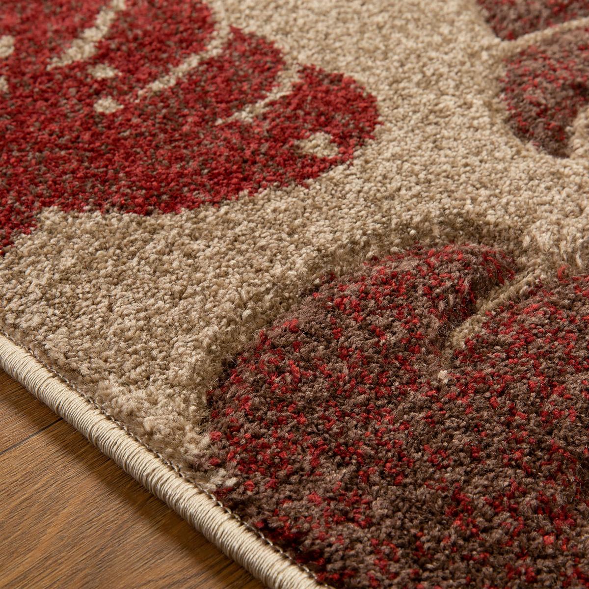 Portland 7155 Q Carved Leaf Rugs in Terra Beige Cream – image 2