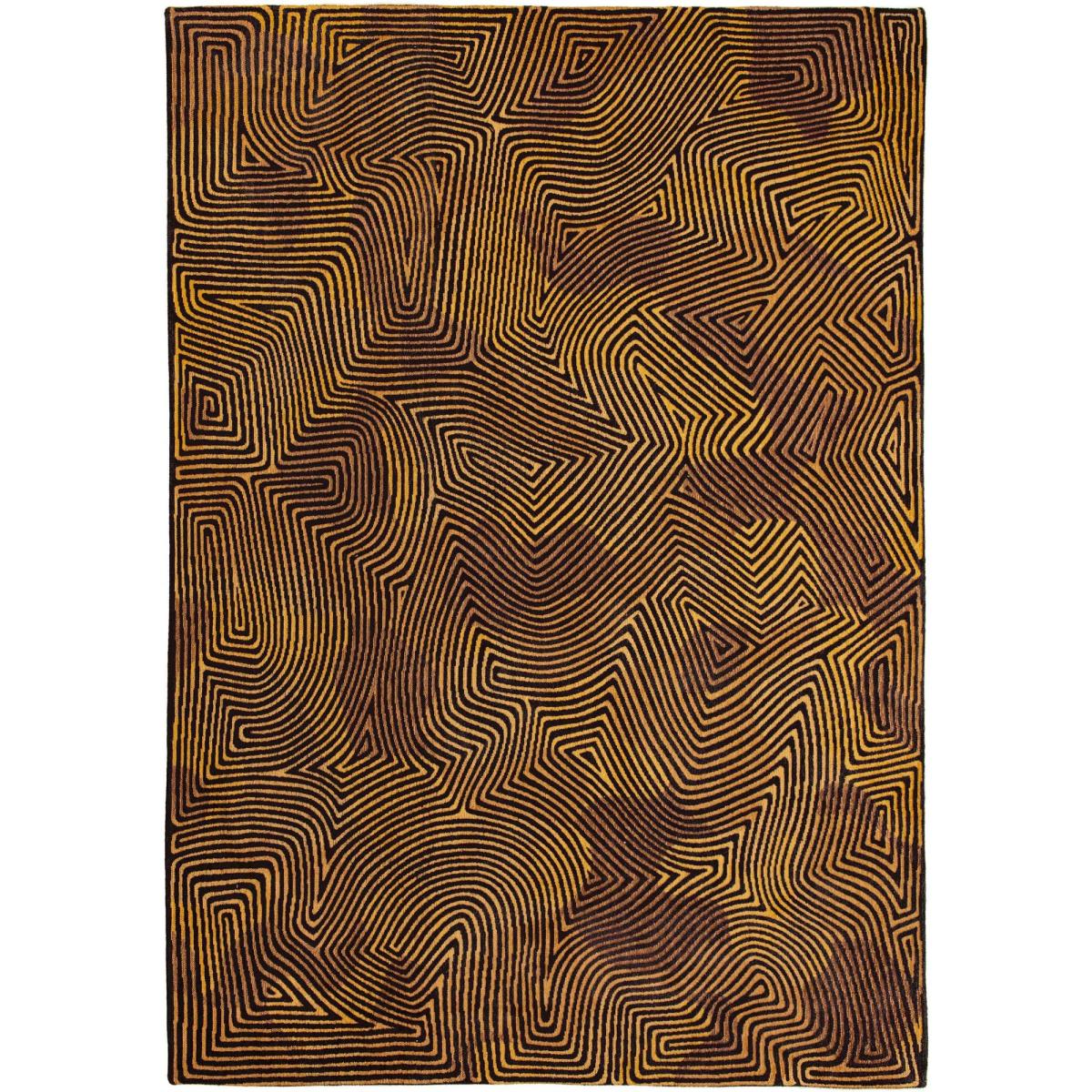 Louis De Poortere Meditation Coral Rug 9227 in Black Gold&nbsp;140x200cm – image 5