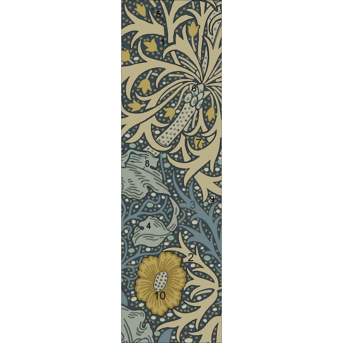 Seaweed Hallway Runner Rugs in 127008 Teal by William Morris 67x230cm – image 4