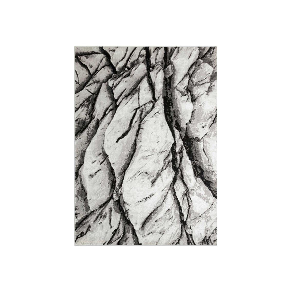 Blaze BLZ04 Abstract Marble Rugs in Silver Grey