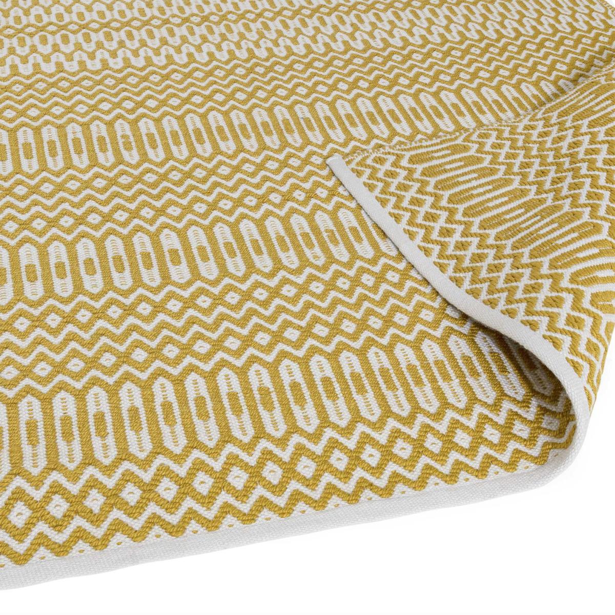 Halsey Geometric Indoor Outdoor Runner Rugs in Mustard Yellow&nbsp;66x240cm – image 2