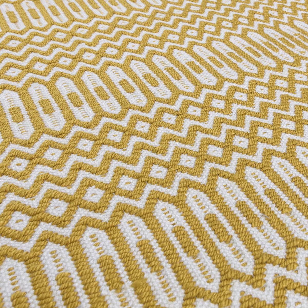 Halsey Geometric Indoor Outdoor Runner Rugs in Mustard Yellow&nbsp;66x240cm – image 3