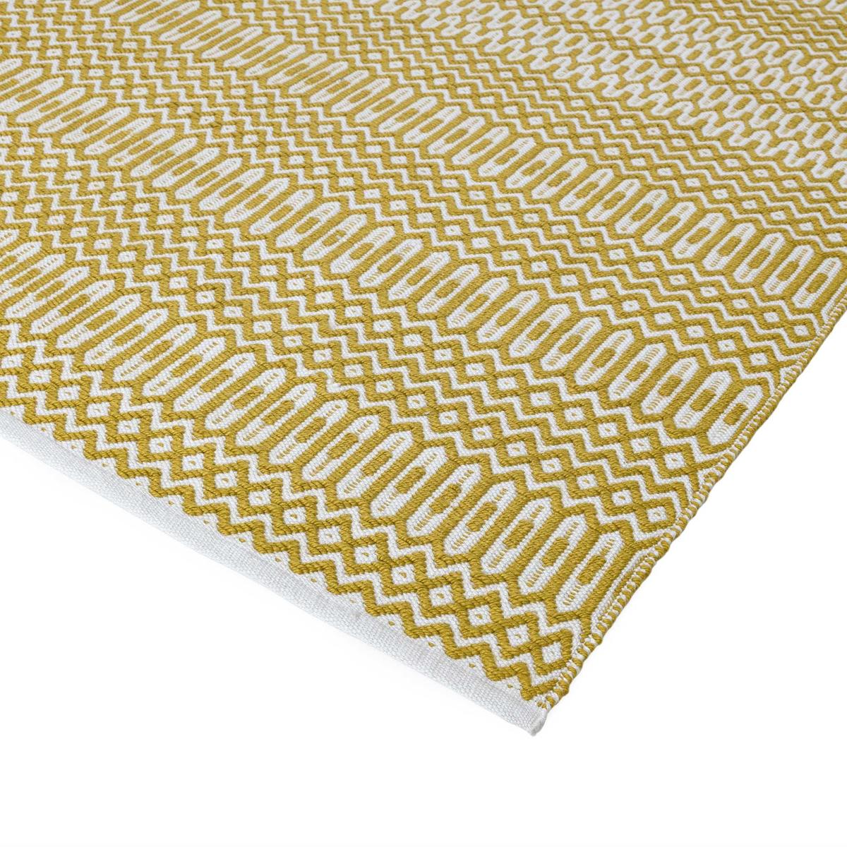 Halsey Geometric Indoor Outdoor Runner Rugs in Mustard Yellow&nbsp;66x240cm – image 4