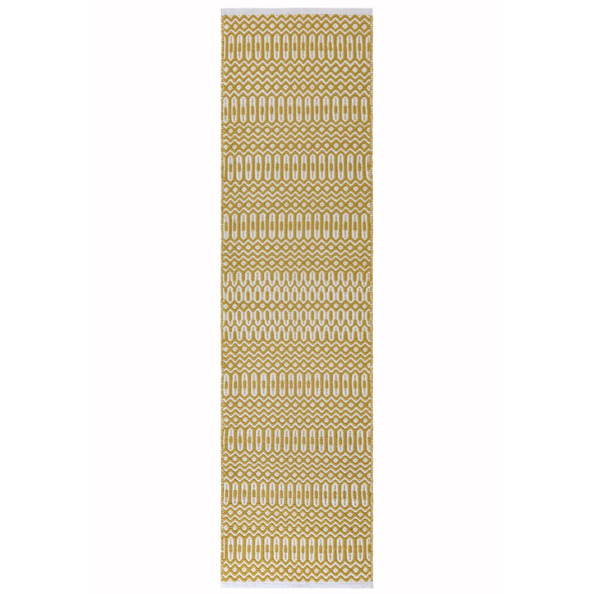 Halsey Geometric Indoor Outdoor Runner Rugs in Mustard Yellow&nbsp;66x240cm – image 5