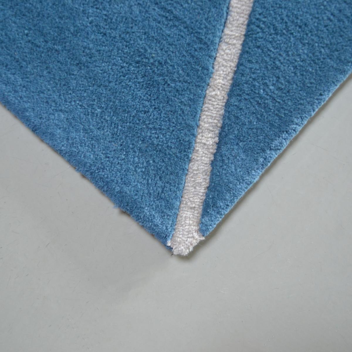Scion Viso Geometric Wool Rugs 24008 Denim Blue250x350cm – image 3
