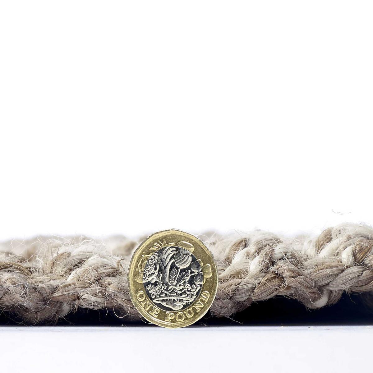 Lagos Jute Fringe Runner Rug in Natural Grey 60x230cm – image 4