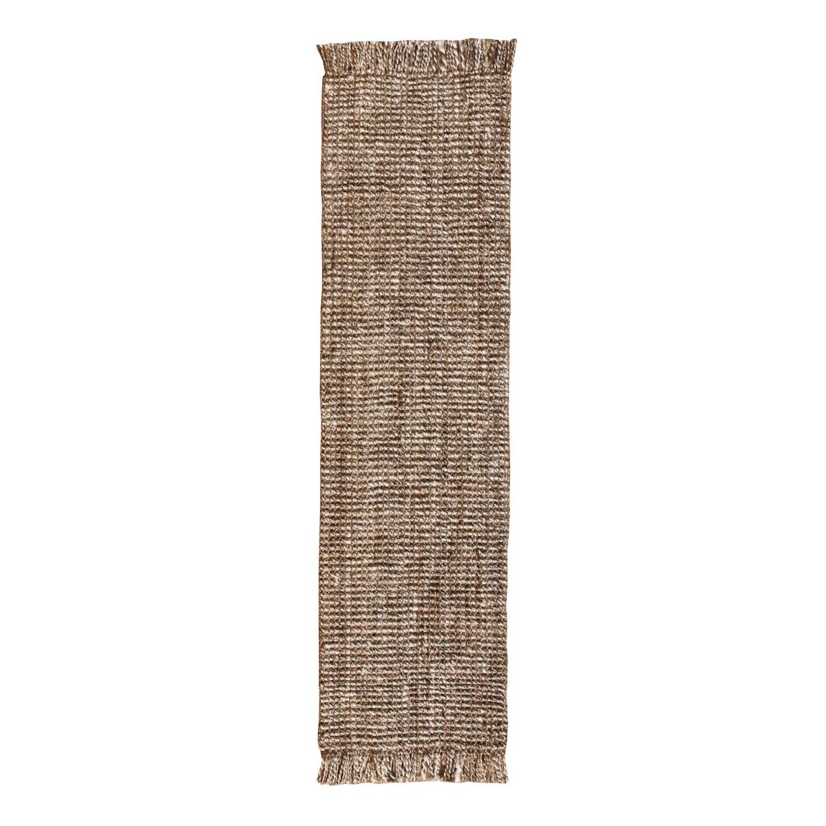 Lagos Jute Fringe Runner Rug in Natural Grey 60x230cm – image 5