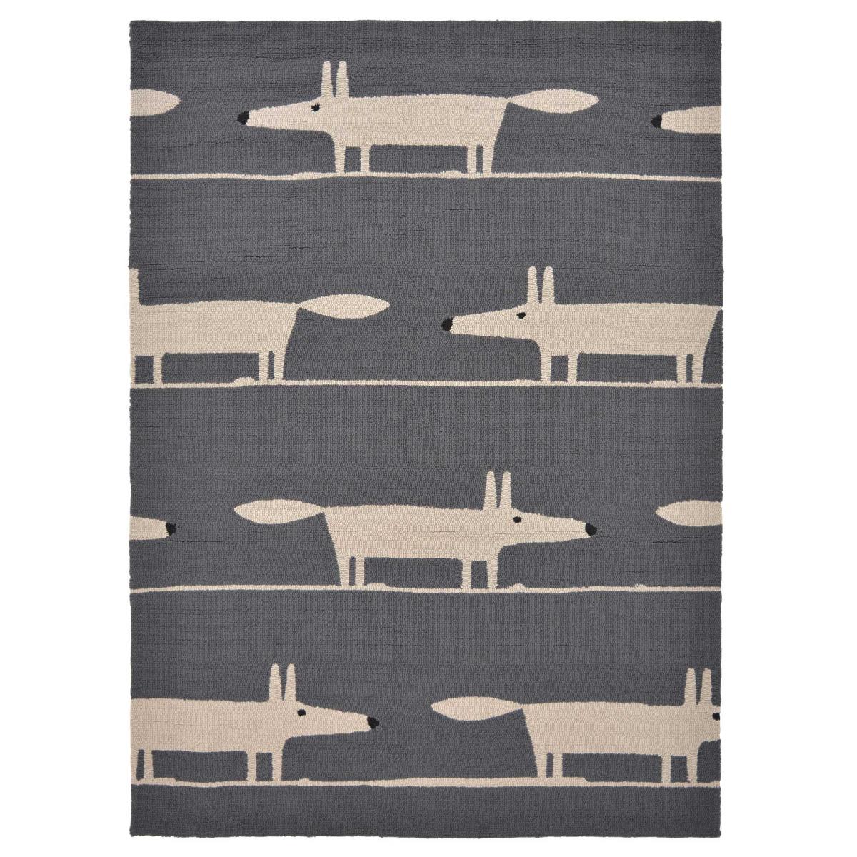 Scion Mr Fox Indoor Outdoor Rugs 425305 in Charcoal Grey 90x150cm – image 5