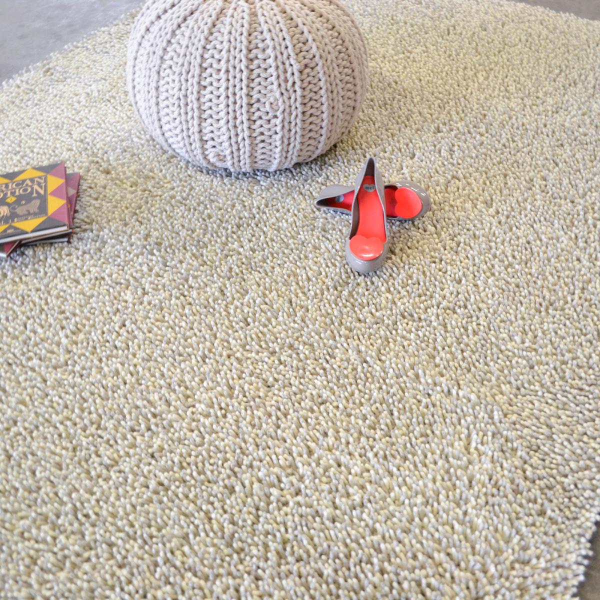 Gravel Mix Shaggy Rugs by Brink & Campman 68209 White Grey – image 1