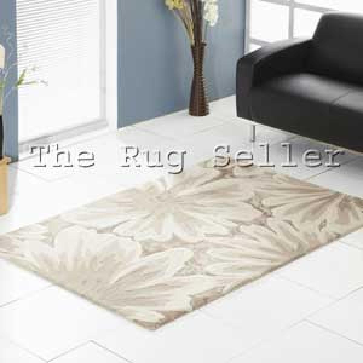 Unique Spring Floral Wool Rugs in Beige&nbsp;150x240cm – image 4