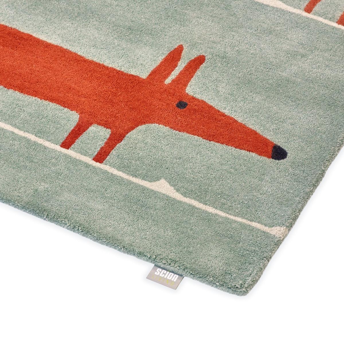 Scion Mr Fox Wool Rugs 25313 in Mint Poppy90x150cm – image 3
