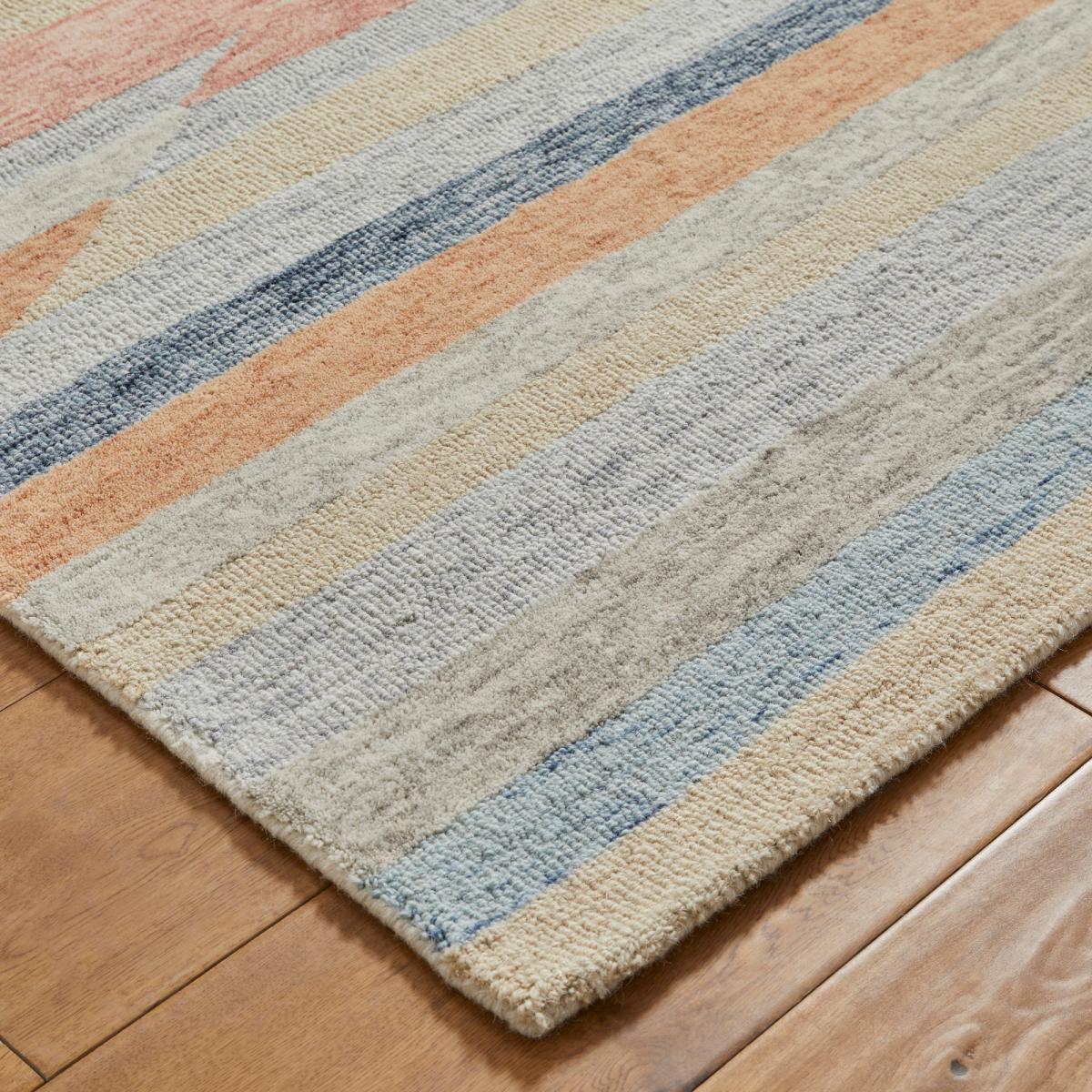 Contours Jagged Geometric Wool Rug in Multi160x235cm – image 3