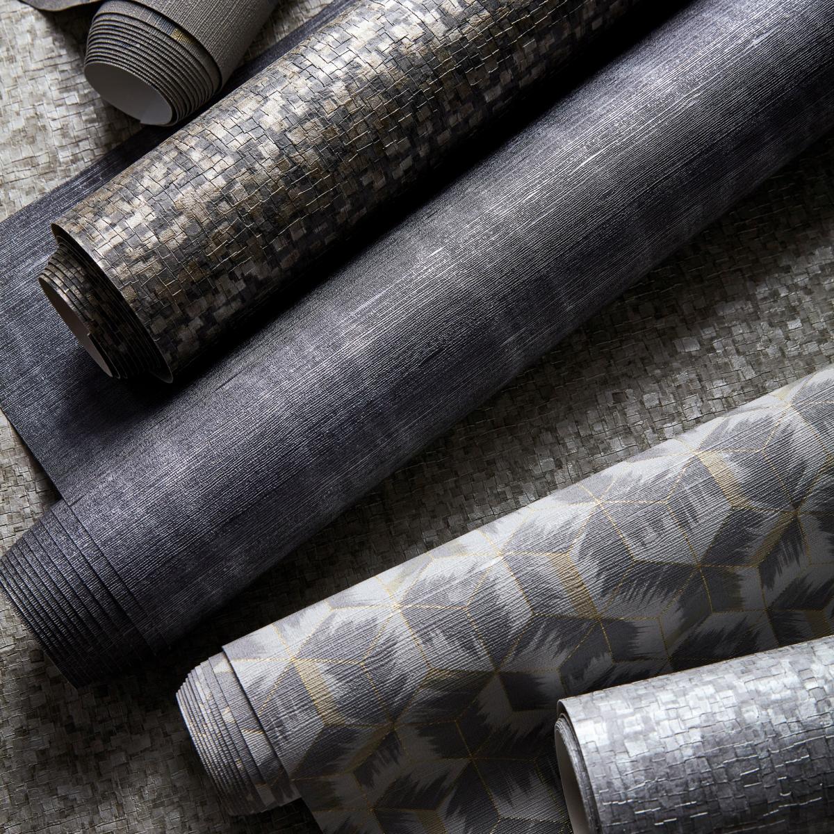 Tumbling Blocks Wallpaper 312892 by Zoffany in Stone Grey Roll – image 3