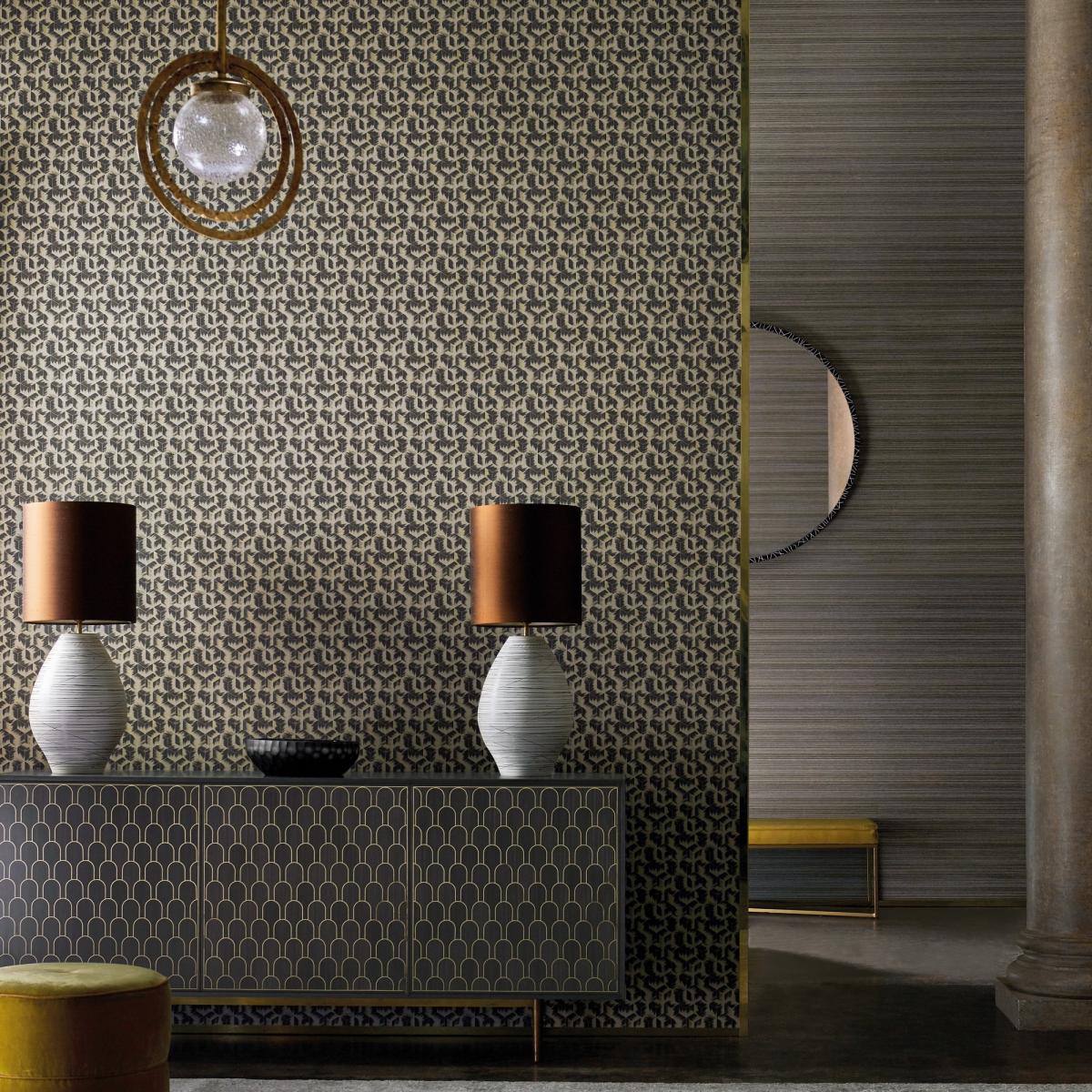 Tumbling Blocks Wallpaper 312892 by Zoffany in Stone Grey Roll – image 1