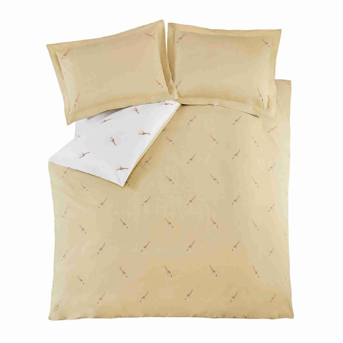 ZSL Giraffe Bedding by Sophie Allport in Mustard Yellow260x220cm – image 5