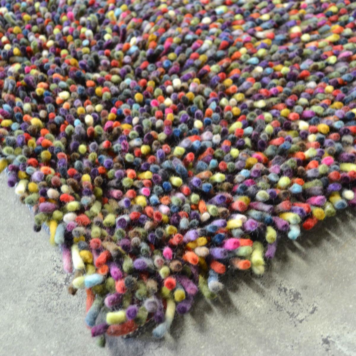 Brink and Campman Rocks Mix Shaggy Wool Rugs 70415 Multi – image 2