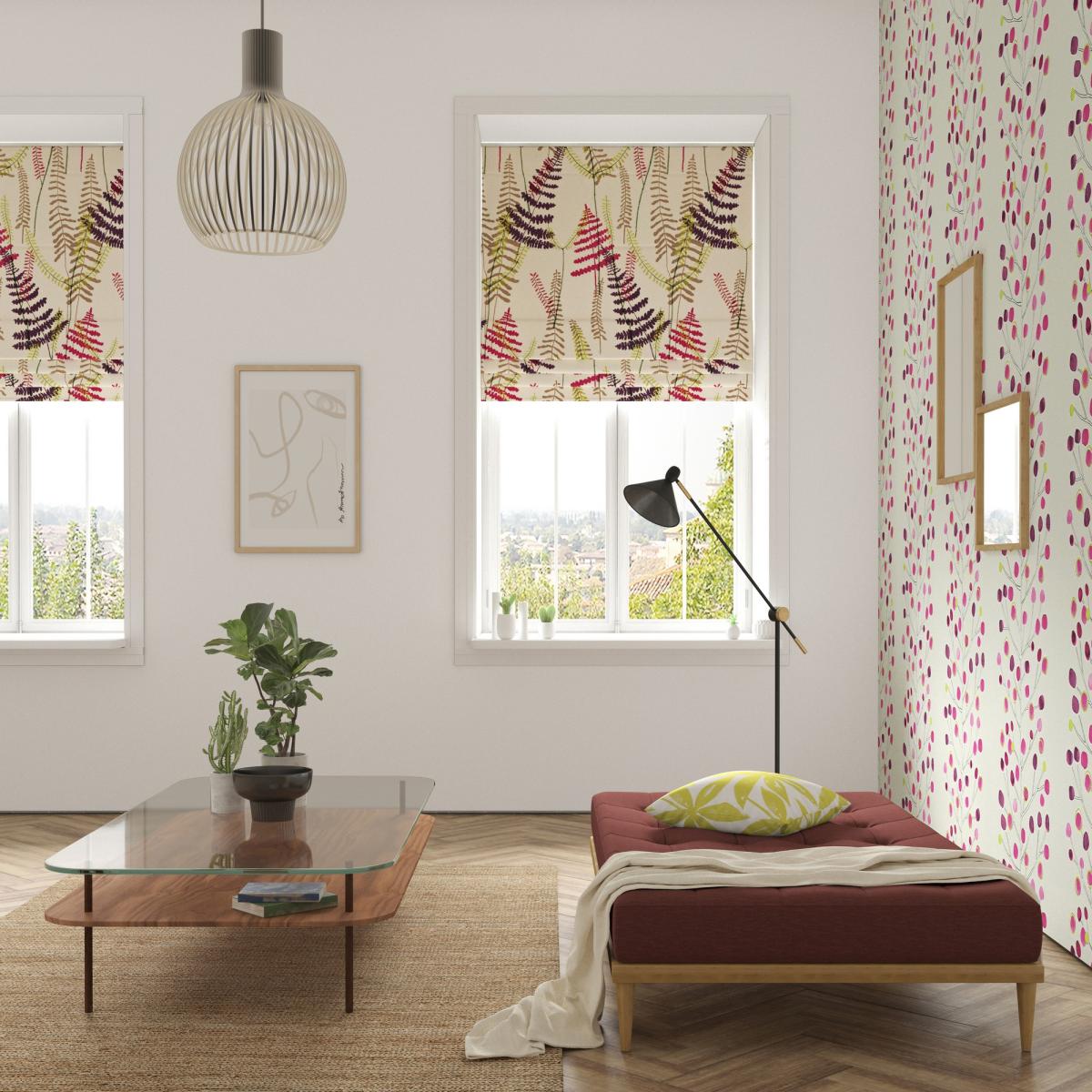 Melinki Wallpaper 112265 by Scion in Mink Blue Berry Lime&nbsp;Roll – image 2